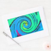 Cool I Liebe Hawaii: Design von Blumenmustern für Rechteckiger Aufkleber (Umschlag)