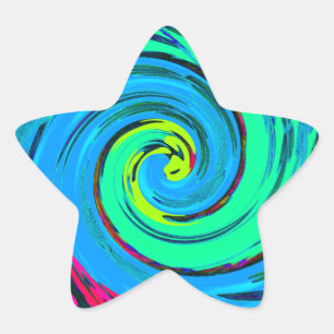 Cool I Liebe Hawaii: Design von Blumenmustern für Stern-Aufkleber