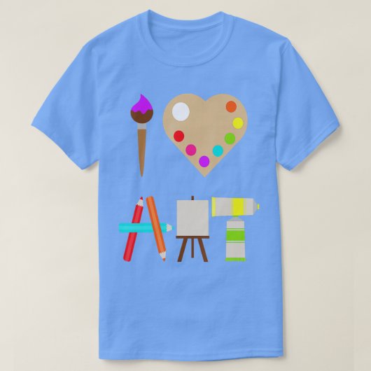 COOL I LIEBE KUNST FUN FARBIGE KÜNSTLER UND CRA T-Shirt (Design vorne)