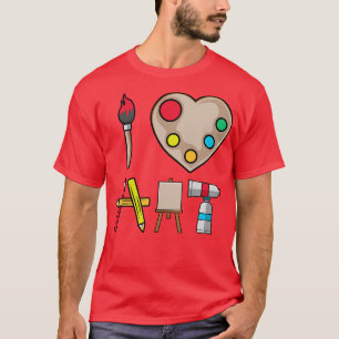 Cool I Liebe Kunst Spaß Farbenfroh Kunsthandwerk A T-Shirt