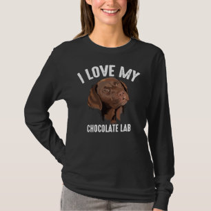 Cool I Liebe Mein Schokolade Labrador Braun Labrad T-Shirt