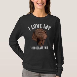Cool I Liebe Mein Schokoladenfresser Labrador Brau T-Shirt
