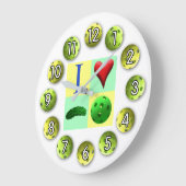 Cool I Liebe Pickleball-Uhr Große Wanduhr (Winkel)