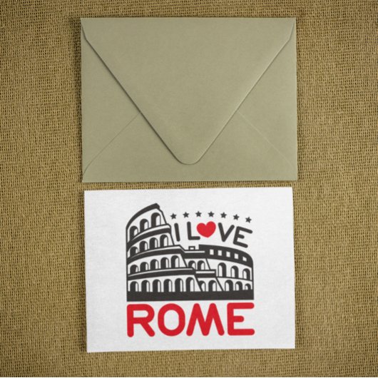 Cool I Love Rome Italy Colosseum Travel Postkarte