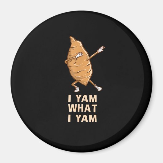 Cool I Yam What I Yam - Funny Dabbing Fan Dancer Magnet (Vorne)