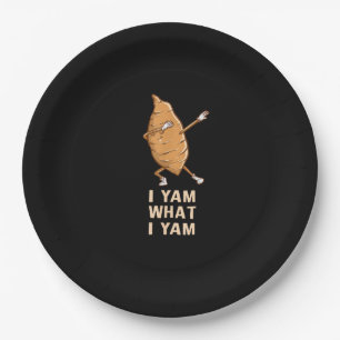 Cool I Yam What I Yam - Funny Dabbing Fan Dancer Pappteller