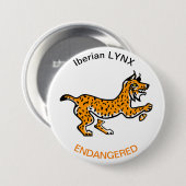 Cool Iberian LYNX - Animal activist - Wildlife - Button (Vorne & Hinten)