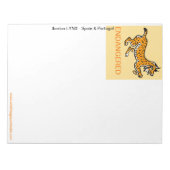 Cool Iberischer LYNX - gefährdetes Tier - Gelb Notizblock (Vorderseite)