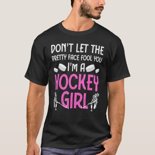 Cool Ice Hockey For Women Girls Hockey Player Spor T-Shirt (Vorderseite)