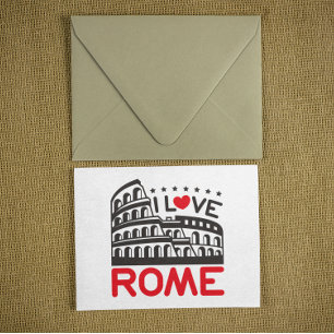 Cool Ich liebe Rom Italien Kolosseum Reise Postkarte