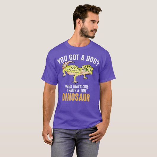 Cool ich Raise Tiny Dinosaur Funny Leopard Gecko T-Shirt (Vorne ganz)