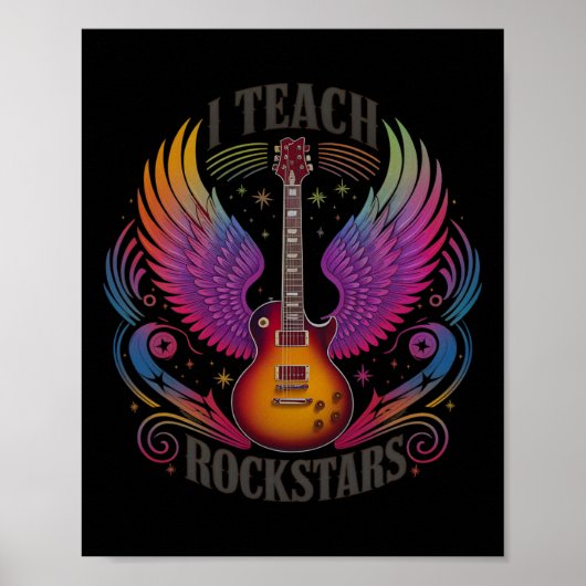 Cool, ich unterrichte Rockstars Lehrer Chor Squad Poster (Vorne)