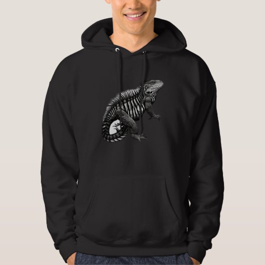Cool Iguana For Reptile Lovers And Millennials Hoodie (Vorderseite)