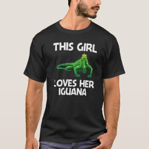 Cool Iguana Für Mädchen Kinder Eidechse Reptil Her T-Shirt