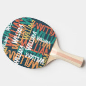 Cool IHRER NAME Wiederholte Kid's Tischtennis Schläger (Seitenansicht)