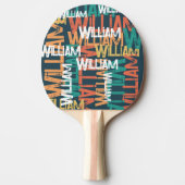 Cool IHRER NAME Wiederholte Kid's Tischtennis Schläger (Vorderseite)