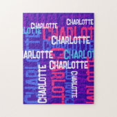 Cool IHRER NAME Wiederholungsmuster Puzzle (Vertikal)