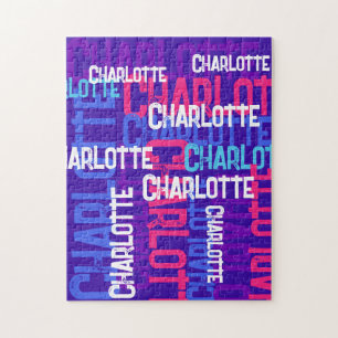 Cool IHRER NAME Wiederholungsmuster Puzzle