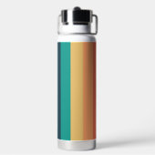 Cool im Stil bleibe - Retro gestreift Trinkflasche (Hinten)