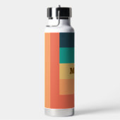 Cool im Stil bleibe - Retro gestreift Trinkflasche (rechts)