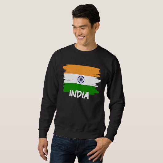 Cool India Flag Sweatshirt (Vorne ganz)