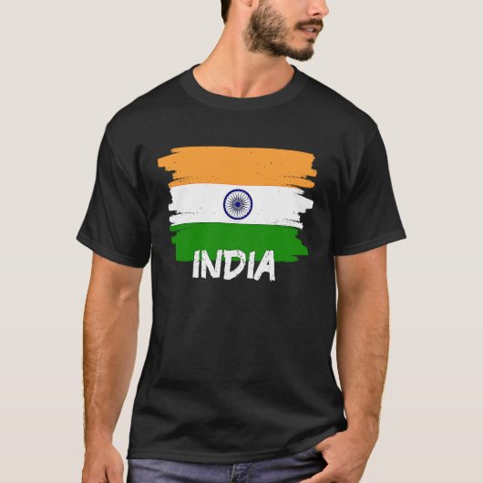 Cool India Flag T-Shirt (Vorderseite)