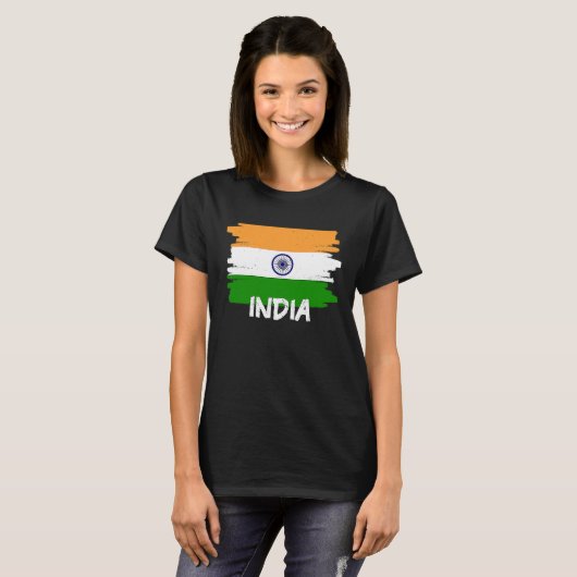 Cool India Flag T-Shirt (Vorne ganz)