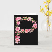 Cool Initial Alphabet Monogram Flowers Floral Lett Karte (Gelbe Blume)