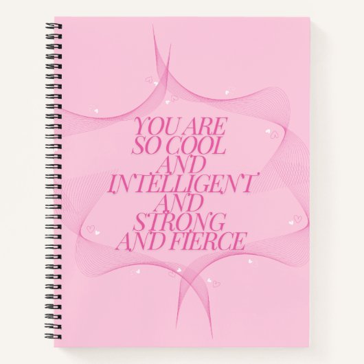 Cool, Intelligent, Stark, Furchtlos, Chefin, Rosa Notizblock (Vorderseite)