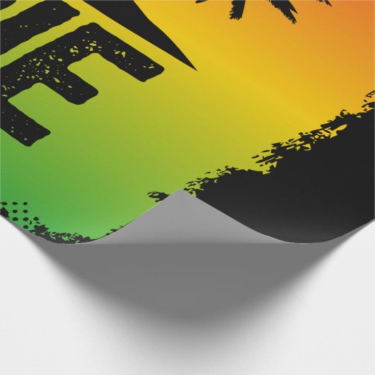 Cool IRIE Jamaican Rastafarian fühlen sich gut Zit Geschenkpapier (Ecke)