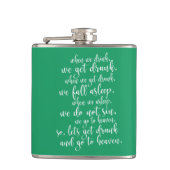 Cool Irish Toast St. Patrick's Day Green & White Flachmann (Vorderseite)