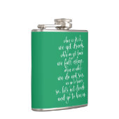 Cool Irish Toast St. Patrick's Day Green & White Flachmann (Rechts)