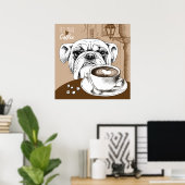 Cool ist es Zeit für das Coffee-Quote-Design Poster (Heimbüro)