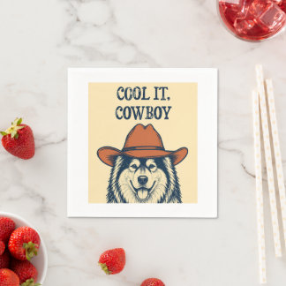"Cool it, Cowboy" Serviette