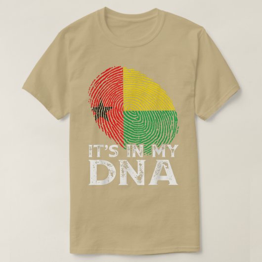 Cool It's In My DNA GuineaBissau Flag Fingerprint T-Shirt (Design vorne)