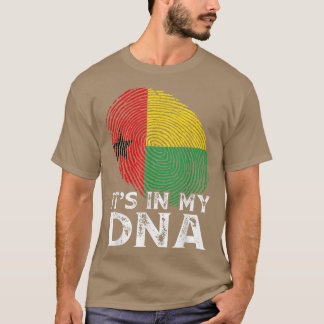 Cool It's In My DNA GuineaBissau Flag Fingerprint  T-Shirt