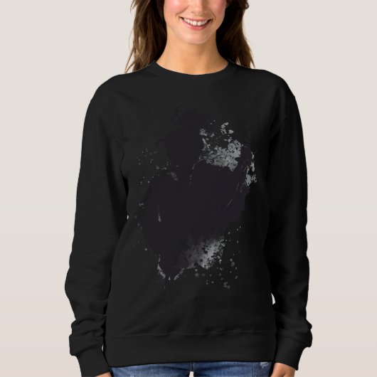 Cool Japanese Artwork Samurai Warrior Ink Style Sweatshirt (Vorderseite)
