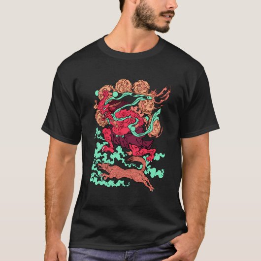 Cool Japanisch Oni Ogre Demon Kuniyoshi Monster Uk T-Shirt (Vorderseite)