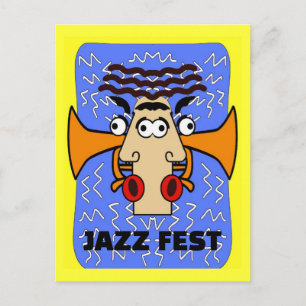 Cool Jazz Abstrakt Cubism , Jazz Fest 2011 Postkarte