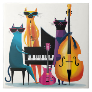 Cool Jazz Cats Musiker Band Fliese