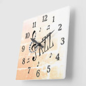 Cool Jazz Quadratische Wanduhr (Winkel)