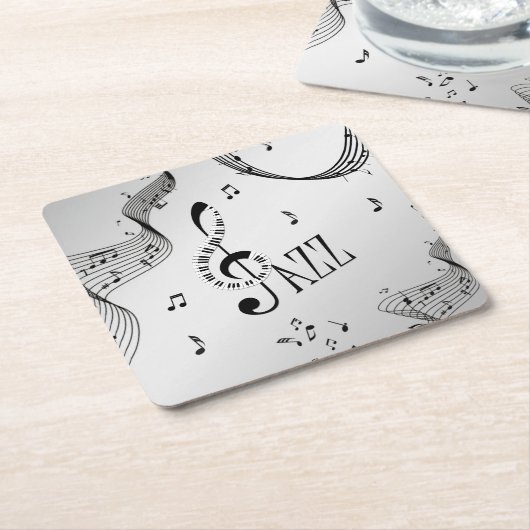 Cool Jazz Rechteckiger Pappuntersetzer (angewinkelt)