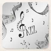 Cool Jazz Rechteckiger Pappuntersetzer (Vorderseite)
