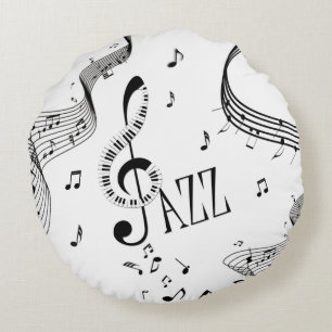Cool Jazz Rundes Kissen