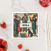 Cool Jazz Trio in NOLA Paper Napkin Serviette (Beispiel)