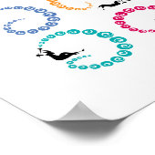 Cool Jazz Trumpet Musician Rainbow Poster (Ecke)