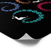 Cool Jazz Trumpet Musician Rainbow Poster (Ecke)