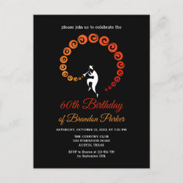 Cool Jazz Trumpet Musiker 60. Geburtstagsparty Einladungspostkarte