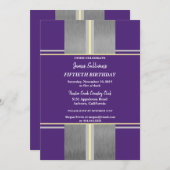 Cool Jazzy Gold Einladung (Vorne/Hinten)