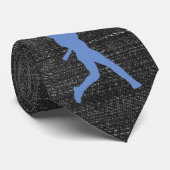 Cool Jeans Blue Monogram Baseball Krawatte (Gerollt)